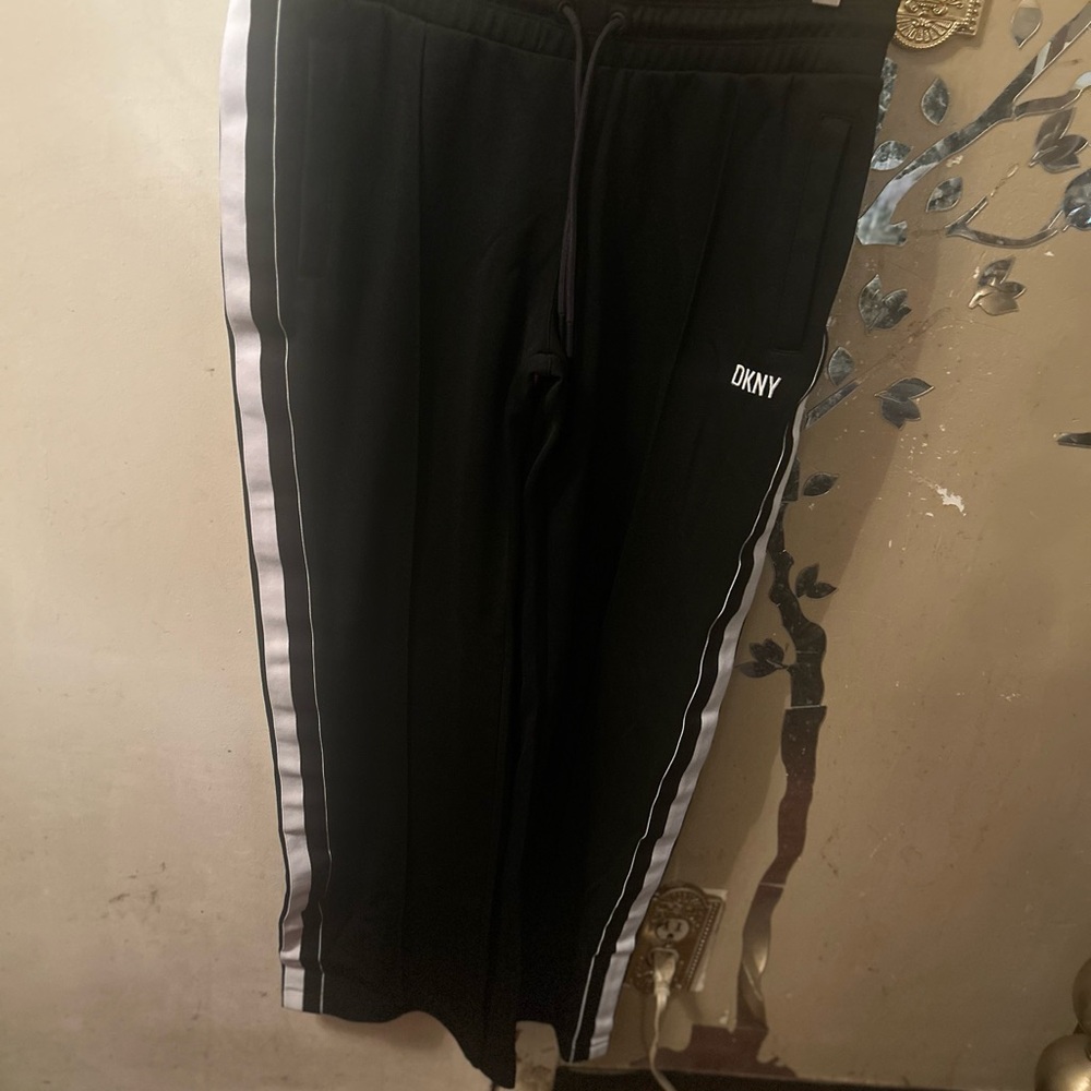 DKNY Black Joggers with White Accents